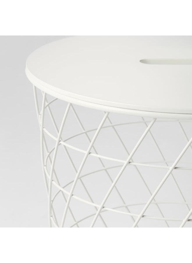 erorex - Storage Table, White, 44 Cm - Image 1