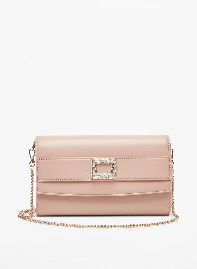 سيليست Women's Embellished Clutch with Chain Strap
