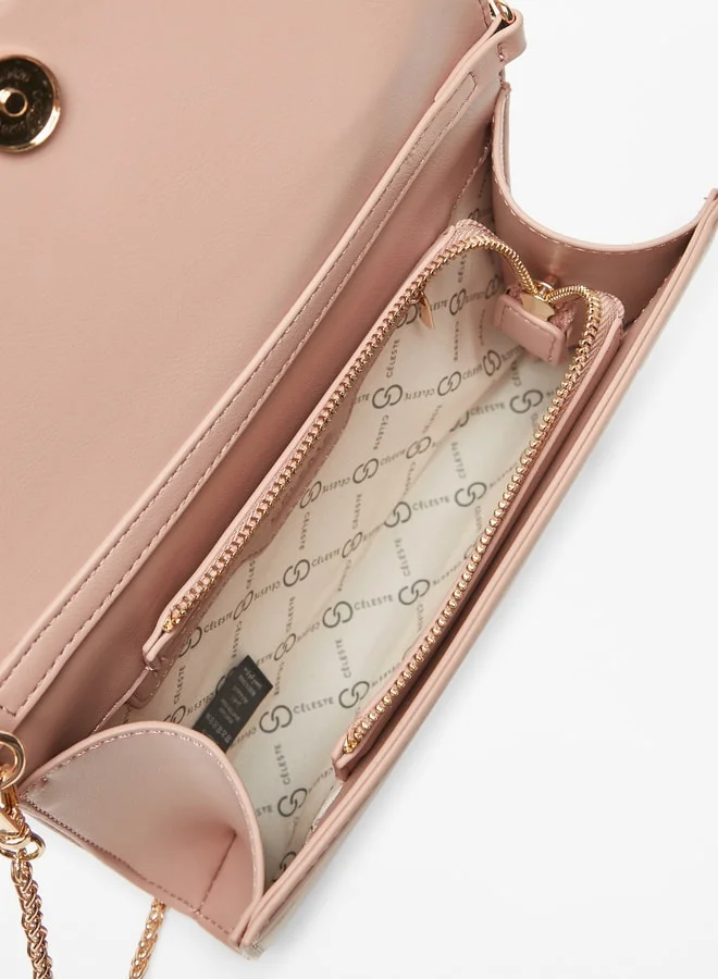 سيليست Women's Embellished Clutch with Chain Strap