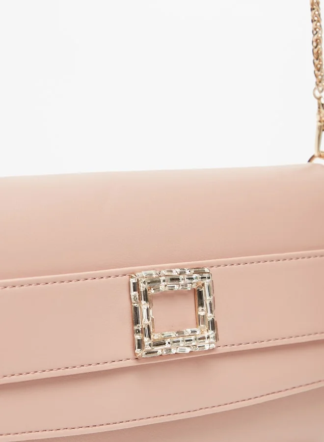 سيليست Women's Embellished Clutch with Chain Strap