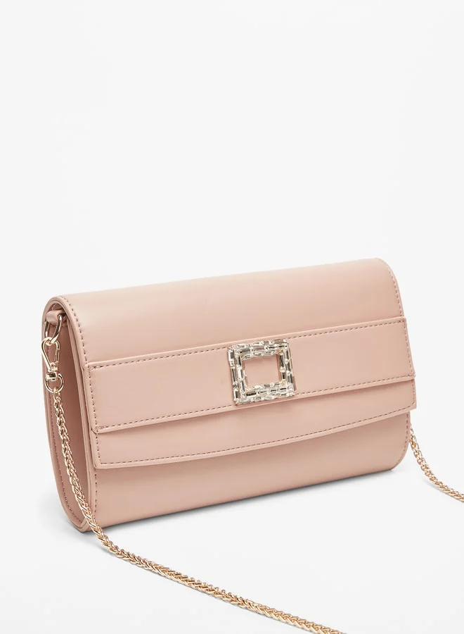 سيليست Women's Embellished Clutch with Chain Strap