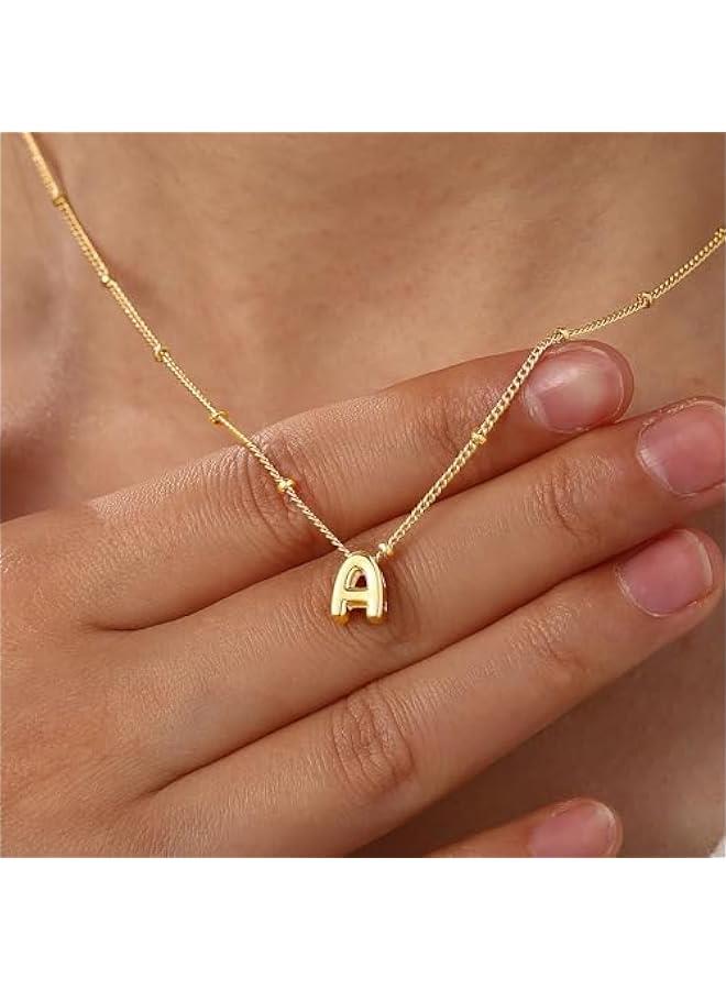 Dainty Gold Initial Necklaces for Women Trendy - Layered Gold Initial Tiny Small Pendent Necklaces for Women, Personalized Choker Paperclip Chain Necklace Mothers Day Gifts for Mom - Image 5