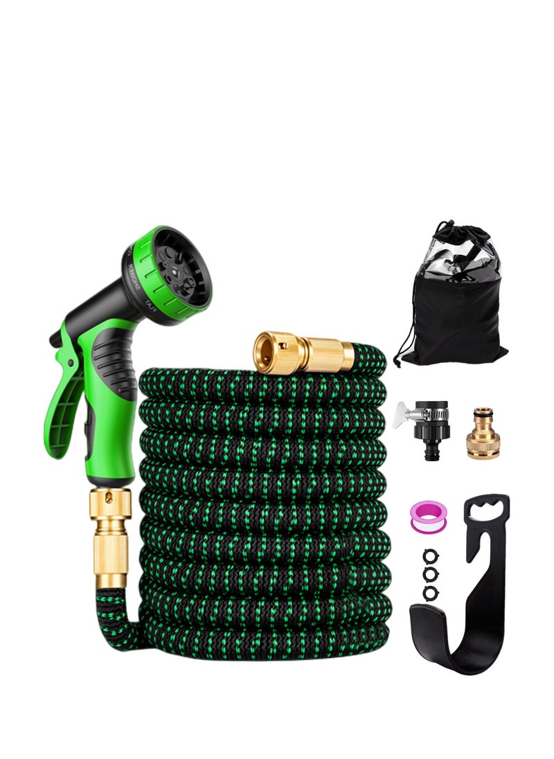 Cool Baby Style - COOLBABY 50FT Garden Hose Pipes with 10 Modes Water Spray Gun Flexible Expandable Hose Pipe Expanding Anti-Leakage Hose Pipes with Connector/Spray Gun/Hose Set Water Pipes for Garden Car Pet Cleaning - Image 1