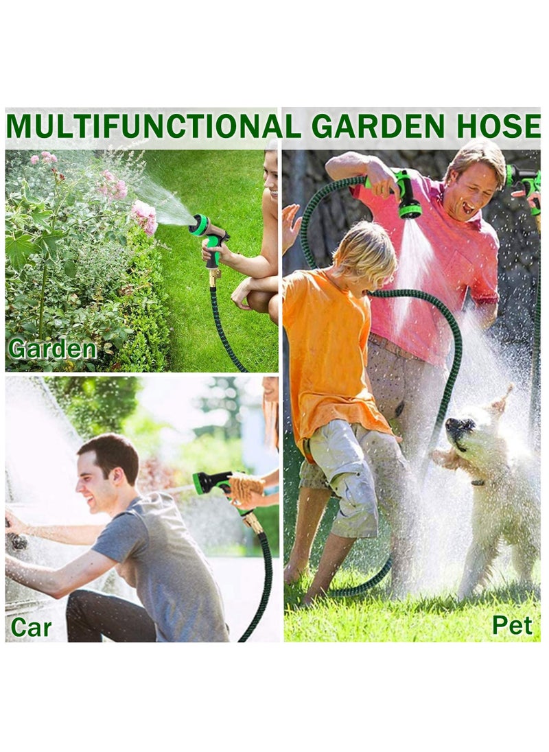 Cool Baby Style - COOLBABY 50FT Garden Hose Pipes with 10 Modes Water Spray Gun Flexible Expandable Hose Pipe Expanding Anti-Leakage Hose Pipes with Connector/Spray Gun/Hose Set Water Pipes for Garden Car Pet Cleaning - Image 1