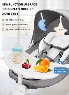 Baby Swing, Infants Electric Bouncer for Babies With Table board and Integrated Mosquito Net, 5 Sway Speeds, 3 Timer Settings, Bluetooth & Remote Control Built in lullabies For Newborn to Toddler - pzsku/Z61B65139745E205CB22DZ/45/_/1737348528/5e5b3202-4bfe-46c9-ab1a-2abafddaab2e