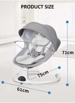 Baby Swing, Infants Electric Bouncer for Babies With Table board and Integrated Mosquito Net, 5 Sway Speeds, 3 Timer Settings, Bluetooth & Remote Control Built in lullabies For Newborn to Toddler - pzsku/Z61B65139745E205CB22DZ/45/_/1737348529/7b144383-6832-44de-9c09-558a07f75b1b