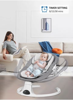 Baby Swing, Infants Electric Bouncer for Babies With Table board and Integrated Mosquito Net, 5 Sway Speeds, 3 Timer Settings, Bluetooth & Remote Control Built in lullabies For Newborn to Toddler - pzsku/Z61B65139745E205CB22DZ/45/_/1737348532/0a6c03ad-1c78-4893-80a2-0226ac9fdcc6