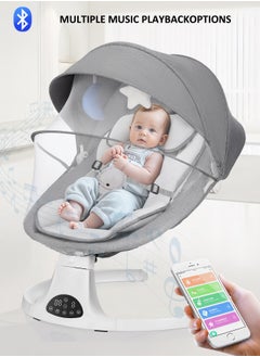 Baby Swing, Infants Electric Bouncer for Babies With Table board and Integrated Mosquito Net, 5 Sway Speeds, 3 Timer Settings, Bluetooth & Remote Control Built in lullabies For Newborn to Toddler - pzsku/Z61B65139745E205CB22DZ/45/_/1737348538/6a4c830d-3598-4f9b-aac0-14fa5f2d6746