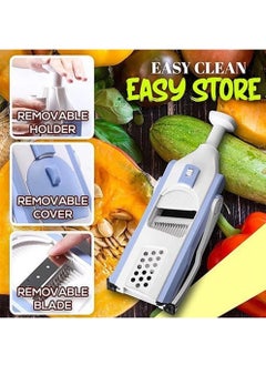 ELTRAZONE Vegetable Cutter Safe Mandoline Slicer TikTok Adjustable Vegetable Chopper Multi purpose Food Vegetable Slicer for Kitchen  - Image 4