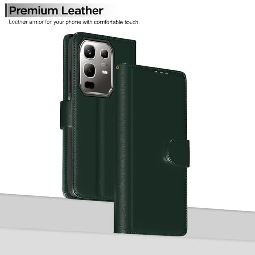Pikkme Flip Cover for Infinix Note 50x 5G | Leather Finish | Shockproof with Card Pockets & Wallet Stand | Ultimate Protection Case(Green) - Image 2