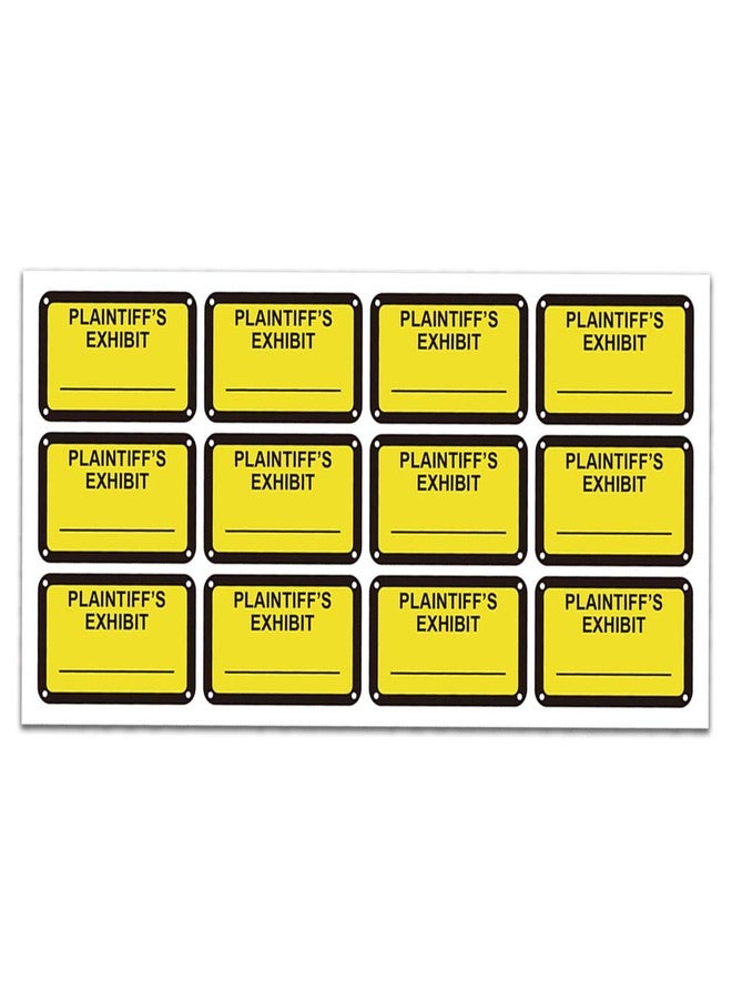 Remarkable Legal Yellow Plaintiff's Exhibit Stickers 1.65 X 1 Inches - Fluorescent Yellow Color-Coded Exhibit Labels 300 Stickers Per Pack(PLAINTIFF'S Exhibit) - Image 2