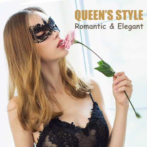 Ralleyfun Lace Masquerade Mask for Women Venetian Halloween Carnival Party Mask (Phoenix + Anna) - Image 5