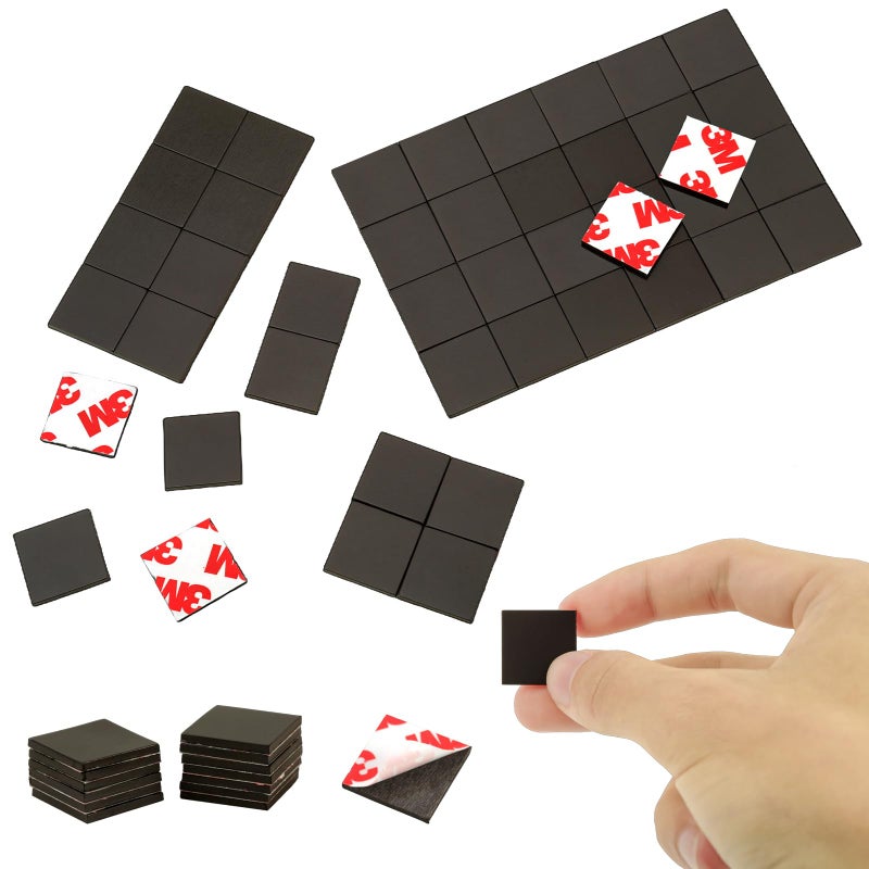 Magnetic Squares with 3M Adhesive Backing144PCS Each 34 x 34Self Sticky PreCut Magnet Tape Strip for Toldder Family ActivitiesPeel and Stick for CardsPicturePoster 80mil Magnet