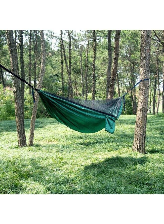 Generic Camping Hammock - Lightweight Double Hammock, Portable Hammocks for Indoor, Outdoor, Hiking, Camping, Backpacking, Travel, Backyard, Beach（Dark Green）  - Image 2