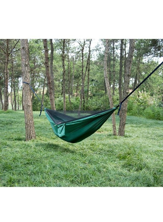 Generic Camping Hammock - Lightweight Double Hammock, Portable Hammocks for Indoor, Outdoor, Hiking, Camping, Backpacking, Travel, Backyard, Beach（Dark Green）  - Image 3