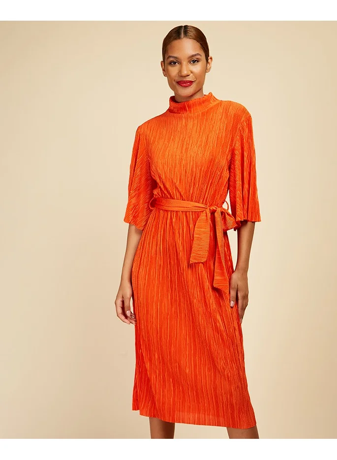 Little Mistress Little Mistress Red High Neck Midi