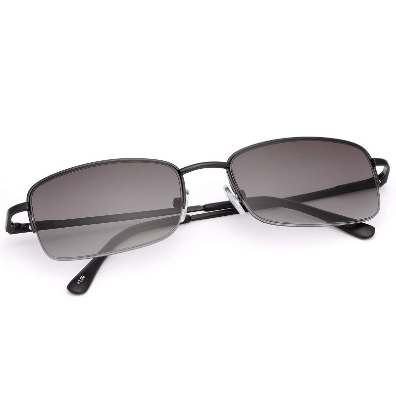 MIRYEA Full Lens Reading Glasses Spring Hinge UV Protection Sunglasses Blue Light Blocking Sun Readers for Men Women Outdoor Driving Safety Eyeglasses Anti Glare Tinted Shades Eyewear Not Bifocals - Image 2