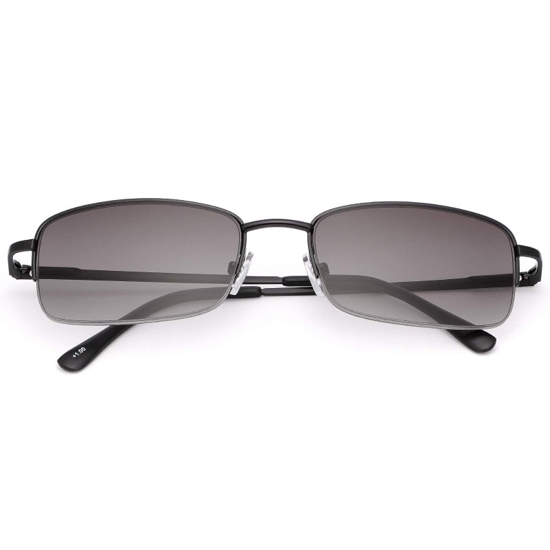 MIRYEA Full Lens Reading Glasses Spring Hinge UV Protection Sunglasses Blue Light Blocking Sun Readers for Men Women Outdoor Driving Safety Eyeglasses Anti Glare Tinted Shades Eyewear Not Bifocals - Image 1