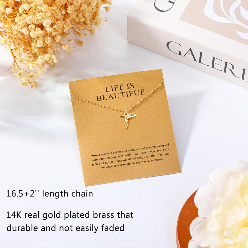 Baydurcan Hummingbird Gifts For Women Gold Hummingbird Necklace (Hummingbird) - Image 3