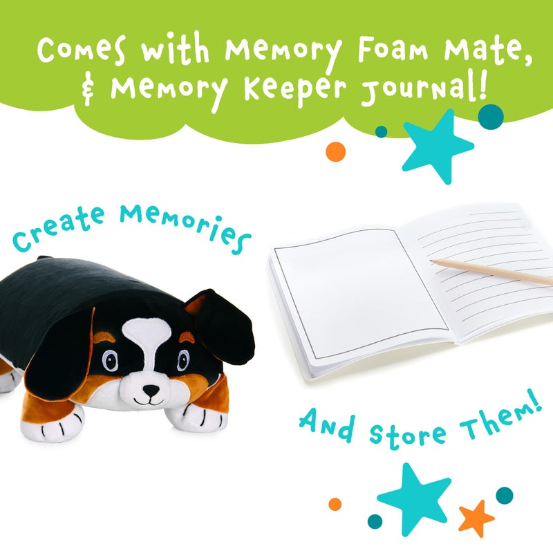 MEMORY MATES MEMORY MATES Bernie The Bernese Dog Memory Foam Pillow Plush 15  Stuffed Animal  - Image 3