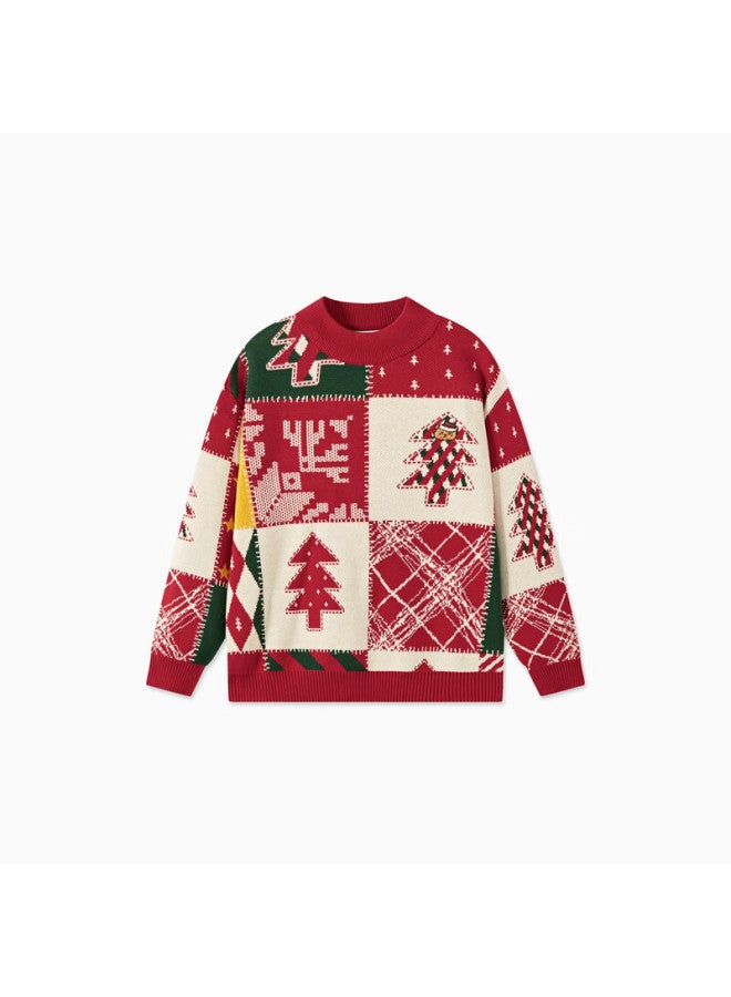 Mqd Winter Boys' Half Turtleneck Sweater Christmas New Year Pattern 110 - Image 3