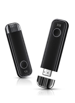 Wireless HDMI Transmitter and Receiver, HD Portable Wireless Presentation Facility HDMI Adapter, Plug & Play, Support 2.4/5GHz for Streaming Video Audio from Laptop, PC to Projector, Black