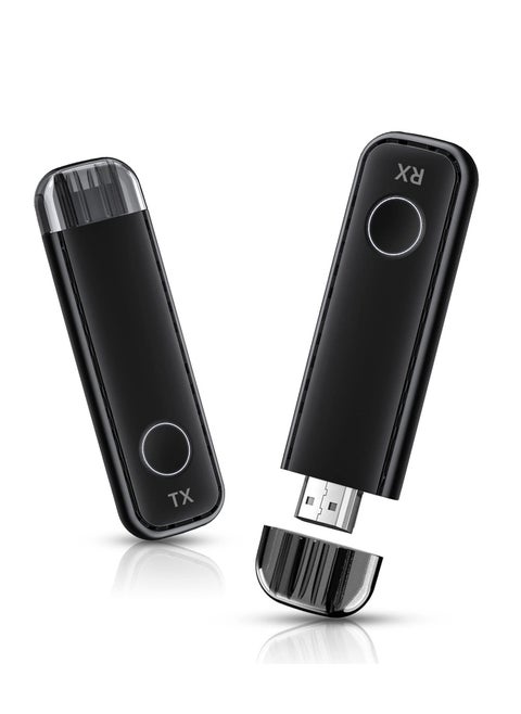 الارسال والاستقبال اللاسلكية HDMI ، HDMI محول ، التوصيل والتشغيل ، 2.4 / 5GHz ، دفق الفيديو والصوت من أجهزة الكمبيوتر المحمولة وأجهزة الكمبيوتر للعرض ، أسود