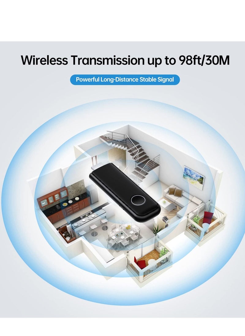 KASTWAVE - Wireless HDMI Transmitter and Receiver, HD Portable Wireless Presentation Facility HDMI Adapter, Plug & Play, Support 2.4/5GHz for Streaming Video Audio from Laptop, PC to Projector, Black - Image 1