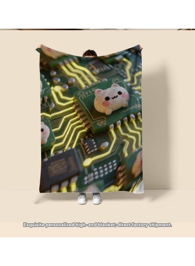 general Baby and children's cartoon flannel thin blanket (warm and comfortable, suitable for sleep, game use) 70cm*100cm - Image 2