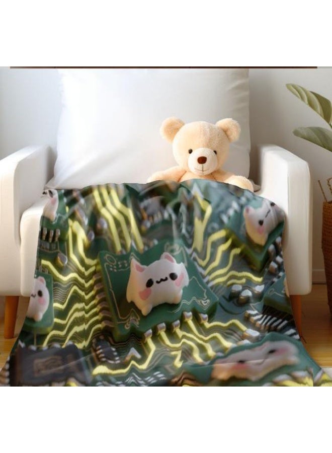 general Baby and children's cartoon flannel thin blanket (warm and comfortable, suitable for sleep, game use) 70cm*100cm - Image 3