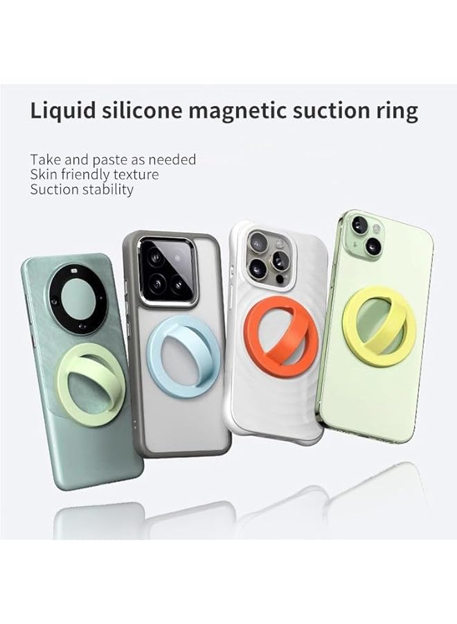 Green Tiger DEXO Silicone Magnetic Stand Bracket for iPhone and Magsafe Compatible Phones – Liquid Silicone Magsafe Ring Phone Grip Holder, Flexible & Durable Phone Mount, White - Image 4