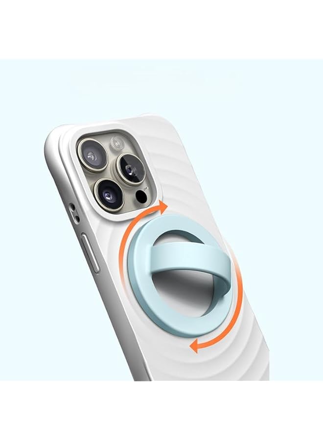 Green Tiger DEXO Silicone Magnetic Stand Bracket for iPhone and Magsafe Compatible Phones – Liquid Silicone Magsafe Ring Phone Grip Holder, Flexible & Durable Phone Mount, White - Image 1