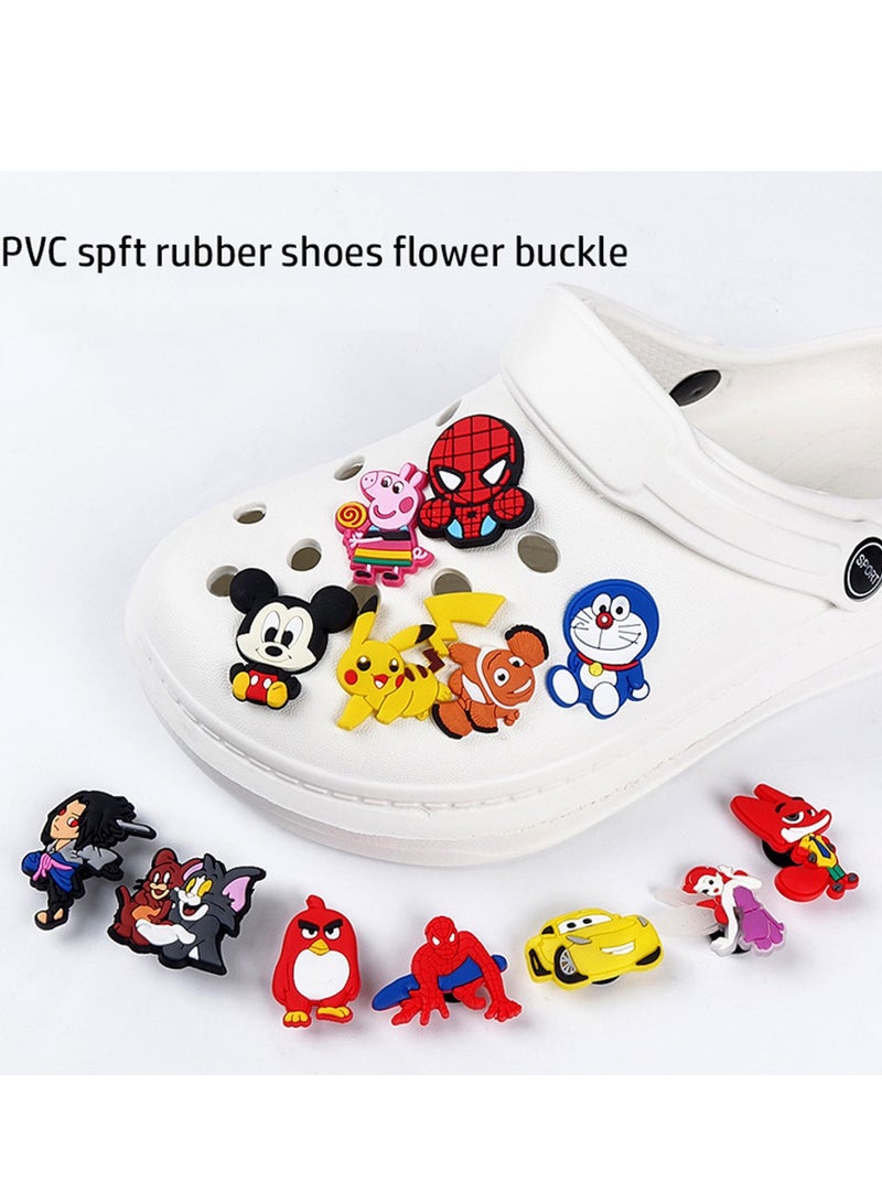 KASTWAVE Crocs Shoes Decoration, Shoe Decoration Charms, Anime Multiple Styles, Mixed PVC Shoe Charms for Shoes Silicone Wristbands for Hole Hole Shoe Buckle Party Gift for Kids and Teens Girls 100 Pcs - Image 5