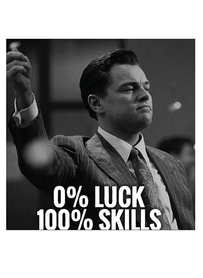 RYN The Wolf Of Wall Street Printed Wall Art Grey/White/Black 30x30cm - Image 2