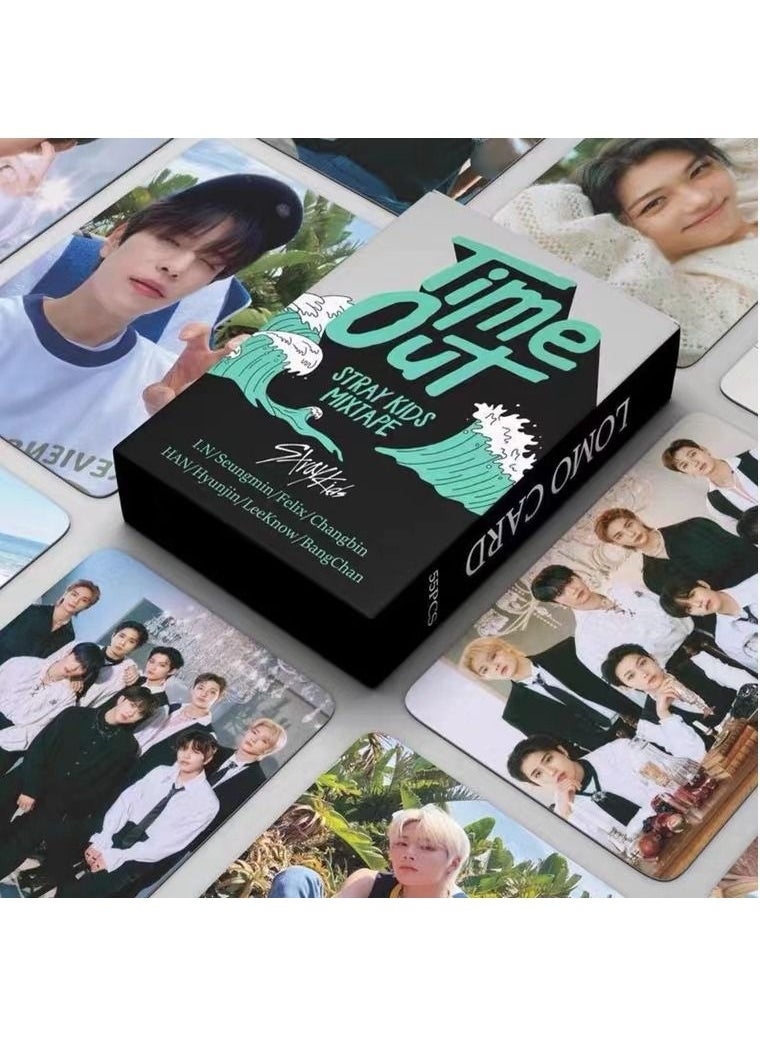 EHOME 55 Piece Time Out Mixtape Stray Kids Lomo Cards  - Image 1