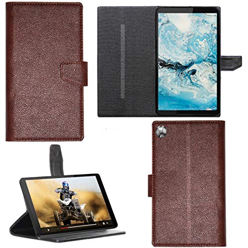 Zaoma Artificial Leather Flip case Cover for Lenovo Tab M8 (2nd Gen) Model No. : TB-8505X/TB-8505F 8 inch Tablet - Brown - Image 1