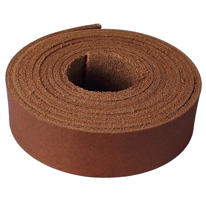TM GENUINE LEATHER STRAP LEATHER STRIP 1 INCH WIDE AND 72 INCHES LONG BROWN