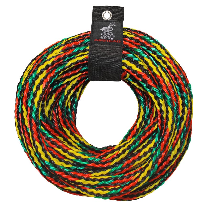 Airhead 1 4 Person Tow Rope for Towable Tubes 60 ft Heavy Duty Boat Towline for Tubing UV Resistant 16 Strand Polypropylene with Rope Keeper 4100 lb Break Strength - Image 2