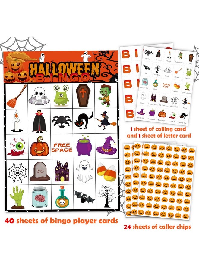 jollylife 40 Players Halloween Bingo Game Cards Hallowmas Goodie Bags Stuffers Gifts For Kids Holiday Activity Party Supplies Favors  - Image 4