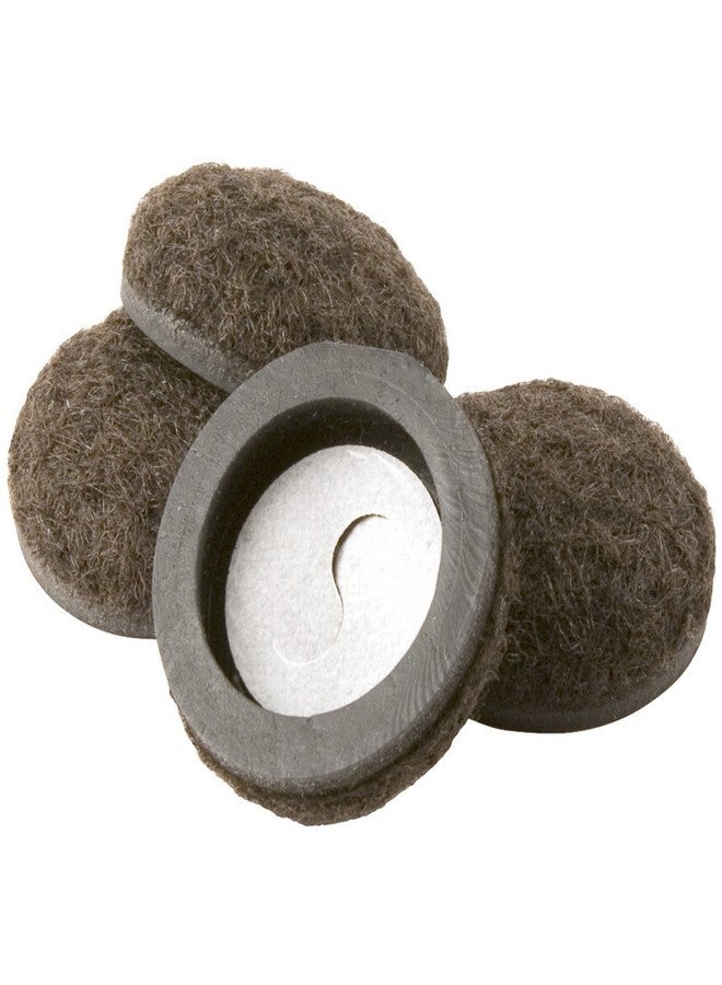 SoftTouch Super Sliders 4 Pack - 1" Round Formed Felt Self-Stick Furniture Pads for Hardwood, Tile & Laminate Floors - Scratch-Resistant Floor Protectors, Brown - Image 1