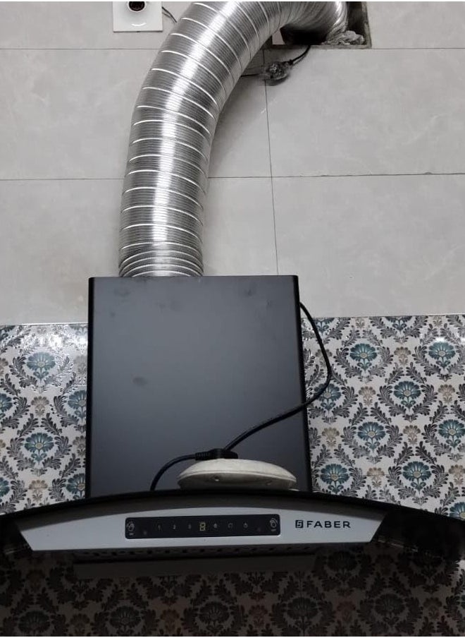 شمس - 5 متر هواية مدخنة مقاس 5 بوصة - مع بكرة لاصقة رمادى - Image 1