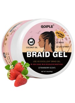 Goiple 16oz Big Capacity Braid Gel Good for Twist, Locs, Braids, Edge No Flake Extra Hold High Shine Braiding Gel & Edge Control, Loc Gel Long Lasting for Locks, Cornrows Smooths & Tames Frizz  - Image 1