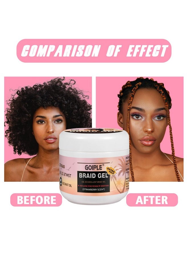 Goiple - 16oz Big Capacity Braid Gel Good for Twist, Locs, Braids, Edge No Flake Extra Hold High Shine Braiding Gel & Edge Control, Loc Gel Long Lasting for Locks, Cornrows Smooths & Tames Frizz - Image 1