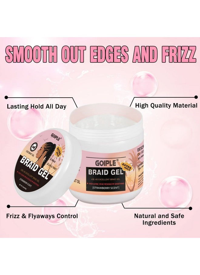 Goiple - 16oz Big Capacity Braid Gel Good for Twist, Locs, Braids, Edge No Flake Extra Hold High Shine Braiding Gel & Edge Control, Loc Gel Long Lasting for Locks, Cornrows Smooths & Tames Frizz - Image 1