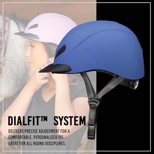 Troxel Liberty Ultralight Horse Riding Helmet, Low-Profile Adjustable Design, Safety Horseback Riding Gear, Small (6-5/8-7), Periwinkle - Image 4