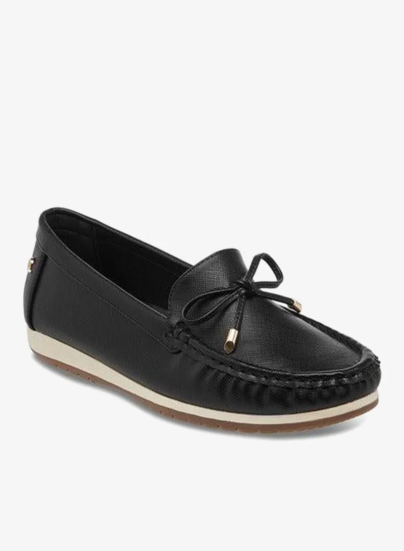 لو كونفورت موكاسين نسائي سهل الارتداء بتفاصيل فيونكة