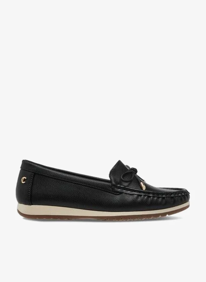 لو كونفورت موكاسين نسائي سهل الارتداء بتفاصيل فيونكة