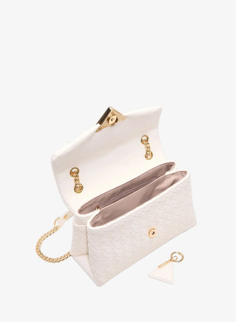 ALDO  Softwoven Textured Crossbody Bag With Chain Strap for Women | Best Price UAE