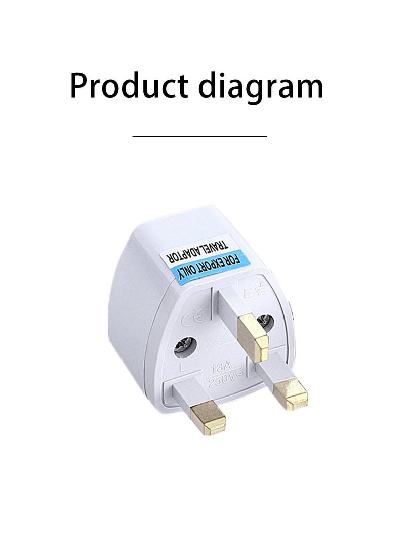 Generic - 5-in-1 UK Plug Adapter, Universal Travel Adapter, Multi-Function Power Converter for 250V (5 Pack), UK Power Adapter, British Plug Converter - Image 1