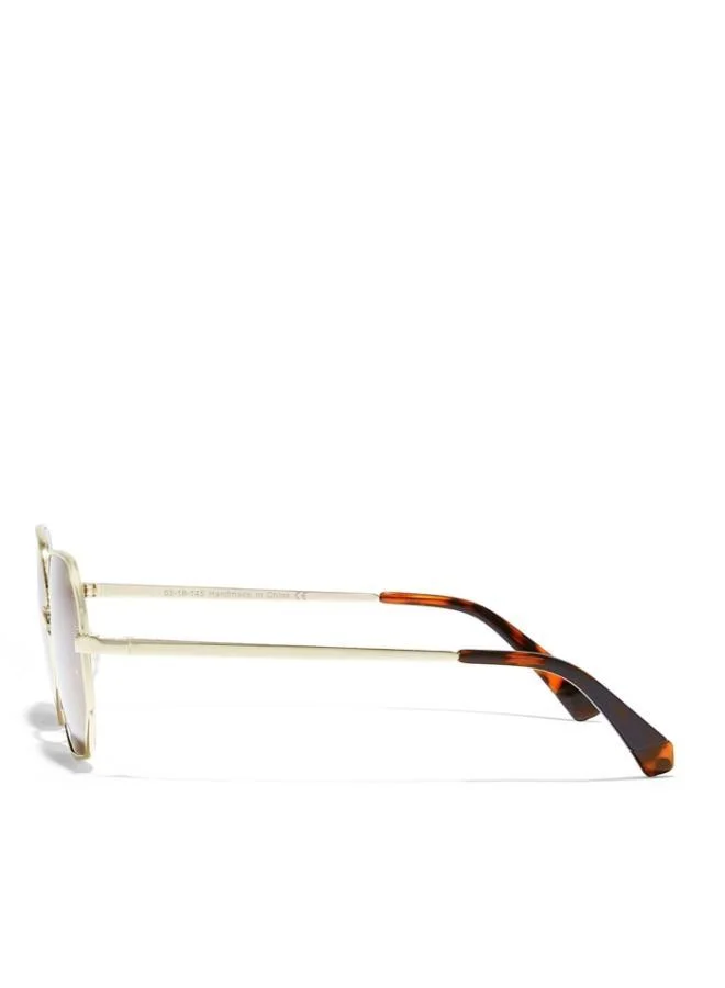 Blackout BlackOut Famous Unisex Sunglasses, Gold/Brown